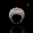 3.90 TCW Two Tone Iced Out Statement Championship Ring with Custom ‘2 Funny’ Lab Grown Diamond Design - View 3