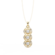 Three Stone Drop Pendant with Round Moissanite Diamond - View 2