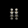 Desire Multi Cut Moissanite Diamond Butterfly Drop Earrings Floral Inspired Fine Jewelry