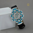 Luxury Watch Collection | Black Chronograph & Turquoise Diamond Floral Watch