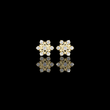Cluster Round Moissanite Diamond Star Motif Studs Earring