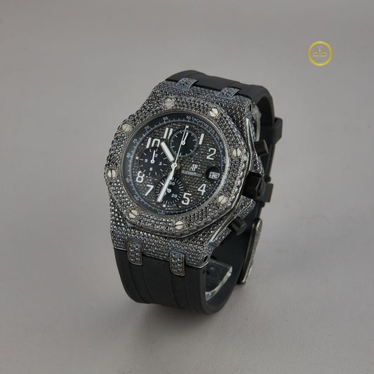 Premium Moissanite Diamond Luxury Watch Rubber Band by Ivevar Collections