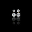 Sunburst Floral Halo Round Brilliant Lab Grown Diamond Drop Earring