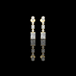 Regal Lineage Emerald Cut Moissanite Diamond Drop Earrings with Pear & Oval Accents
