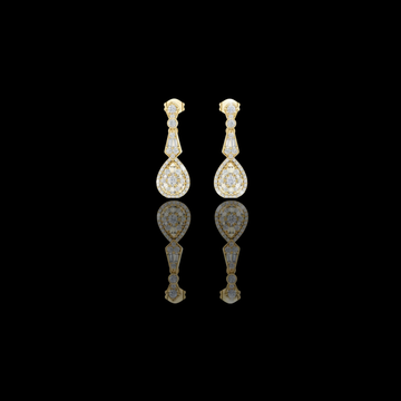 Pure Opulence Round Lab Diamond Halo Drop Earrings Premium Fine Jewelry