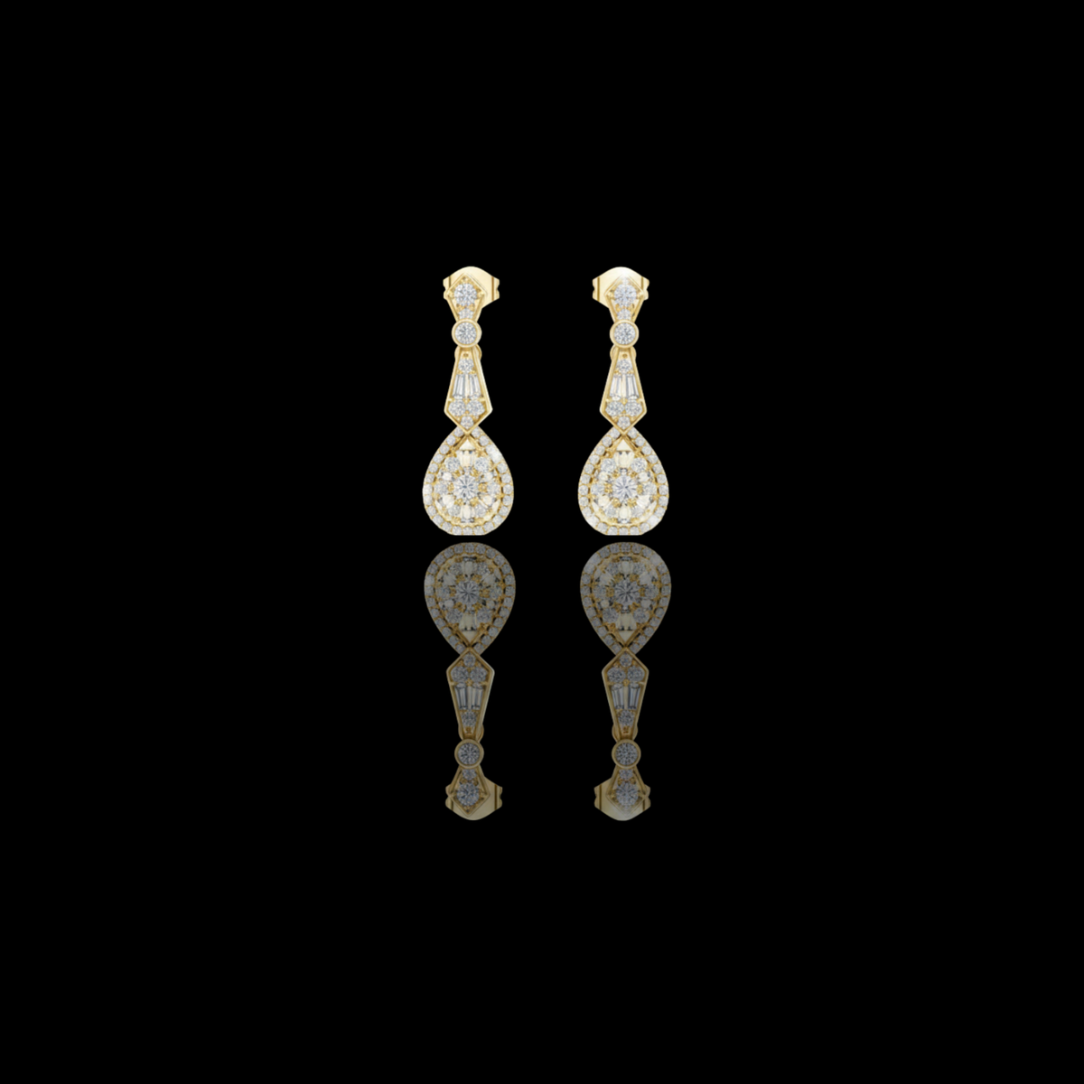 Pure Opulence Round Moissanite Diamond Halo Drop Earrings Premium Fine Jewelry