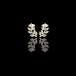 Charming Moissanite Diamond Marquise Cut Leaf Climber Earrings Nature Inspired