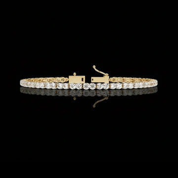 Round Cut Lab Diamond Single Row Tennis Bracelet