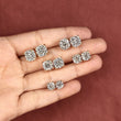 Cushion Cut Moissanite Diamond Solitaire Stud Earring - View 4
