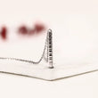 Open Teardrop Round Lab Grown Diamond Pendant Necklace - View 3