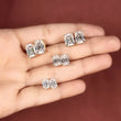 Emerald Cut Lab Grown Diamond Stud Daily Wear Earring - View 4