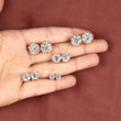 Round Brilliant Cut Lab Grown Diamond Classic Solitaire Stud Earrings - View 4