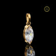 Custom Marquise Moissanite Diamond Solitaire Pendant - View 3
