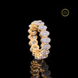 Oval Cut Moissanite Diamond Full Eternity Wedding Band - View 3