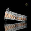Two-Tone Diamond Bezel Black Dial Sports Watch - View 3