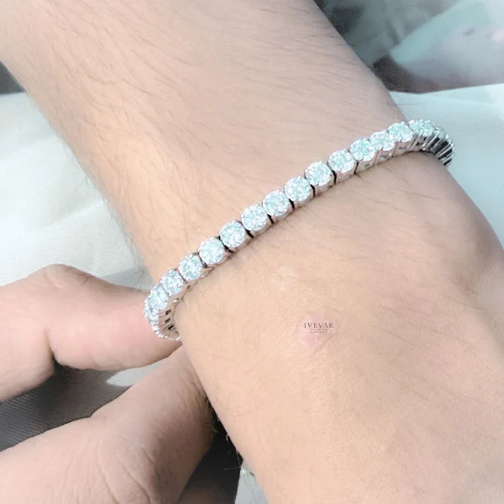 Rose Gold Diamond Watch & Tennis Bracelet Set