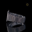Black Diamond Bezel Minimalist Men's Metal Bracelet Watch - View 3