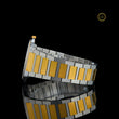 Men's Two-Tone Watch with Black Dial and Pave Diamond Bezel - View 3
