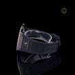 Black Diamond Bezel Minimalist Rubber Strap Men's Watch - View 3