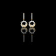 Luminous Crescent Sparkle Hoop Drop Earrings with Brilliant Round Moissanite Diamond