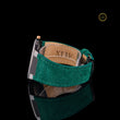 Green Dial Diamond Bezel Suede Leather Men's Watch - View 3