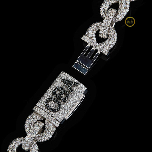 Fully Iced-Out Custom Cuban Link Chain with Lab Grown Diamond Accents