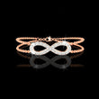 Round Cut Lab Diamond Double Chain Infinity Bracelet