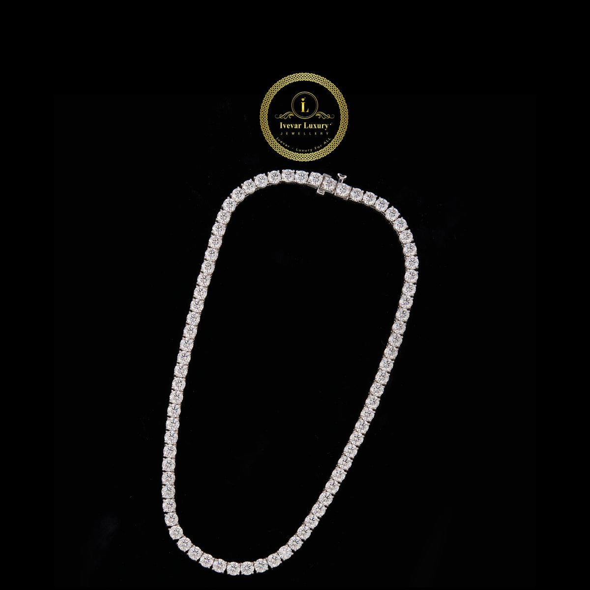 4 MM Hip Hop Lab Grown Tennis Chain 925 Solid Silver Iced Out Necklace for Men