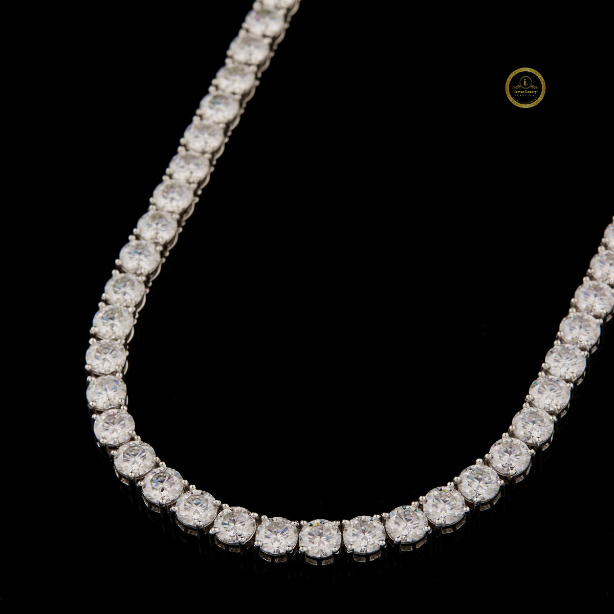 4 MM Hip Hop Lab Grown Tennis Chain 925 Solid Silver Iced Out Necklace for Men - View 3