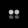 Radiant Aura Round Moissanite Diamond Stud Earrings with Double Halo Setting