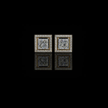 Precious Adornments Lab Grown Princess Cut Diamond Earrings Unparalleled Elegance