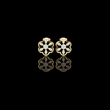 Scalloped Flower Petal Round Brilliant Cut Lab Diamond Stud Earrings Openwork Blossom