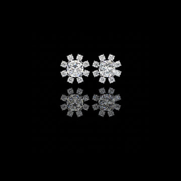 Luxury Round Moissanite Diamond Unmatched Brilliance & Craftsmanship Earring in Round Cut