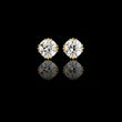 Luxury Radiant Round Cut Lab Diamond Solitaire Stud Earrings in Elegant Prong Setting