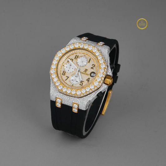 Ivevar Seamless Statement Hidden Clasp Lab Diamond Watch for Discerning Men