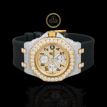 Ivevar Seamless Statement Hidden Clasp Lab Diamond Watch for Discerning Men