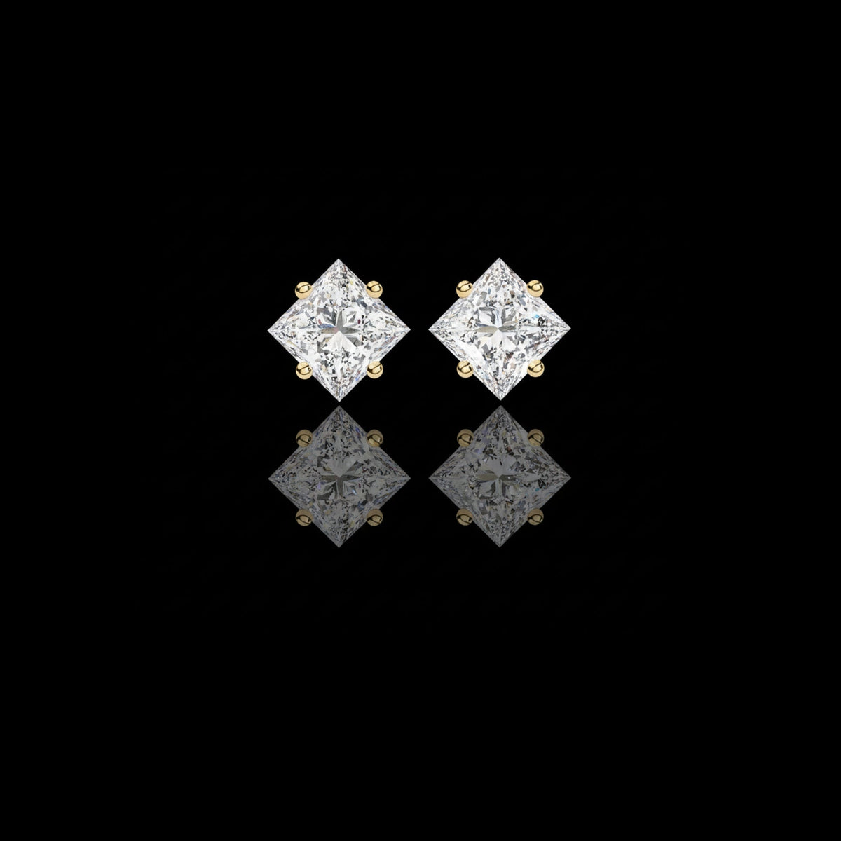Timeless Princess Cut Lab Diamond Earrings Ethical Brilliance Perfect For Gift