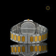 Men's Two-Tone Watch with Black Dial and Pave Diamond Bezel - View 4