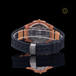 Rose Gold Diamond Bezel Black Strap Luxury Watch - View 4