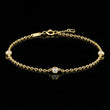 Three Bezel Set Round Lab Diamond Station Bracelet