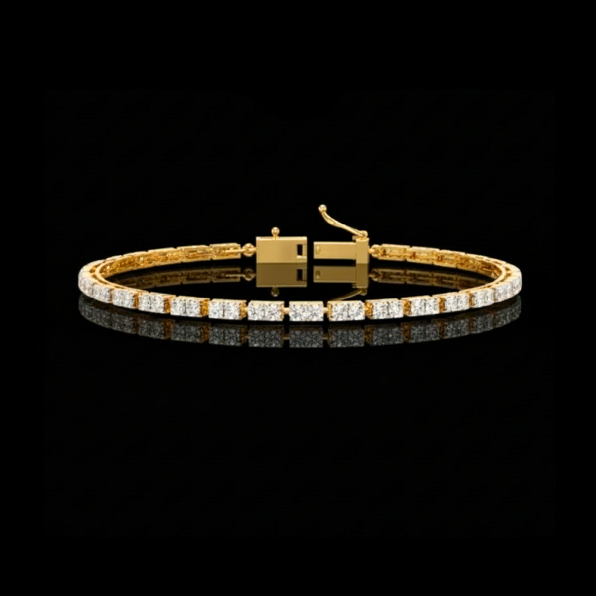 Round Cut Lab Diamond Continuous Modern Tennis Bracelet