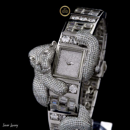Completely Diamond Crusted Ivevar's Fully Iced Lab Grown Timepiece