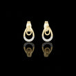 Iconic Loop Round Moissanite Diamond Stud Earrings with Interlinked Teardrop Elegance