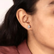Teardrop Pear Cut Solitaire Moissanite Diamond Stud Earring - View 5