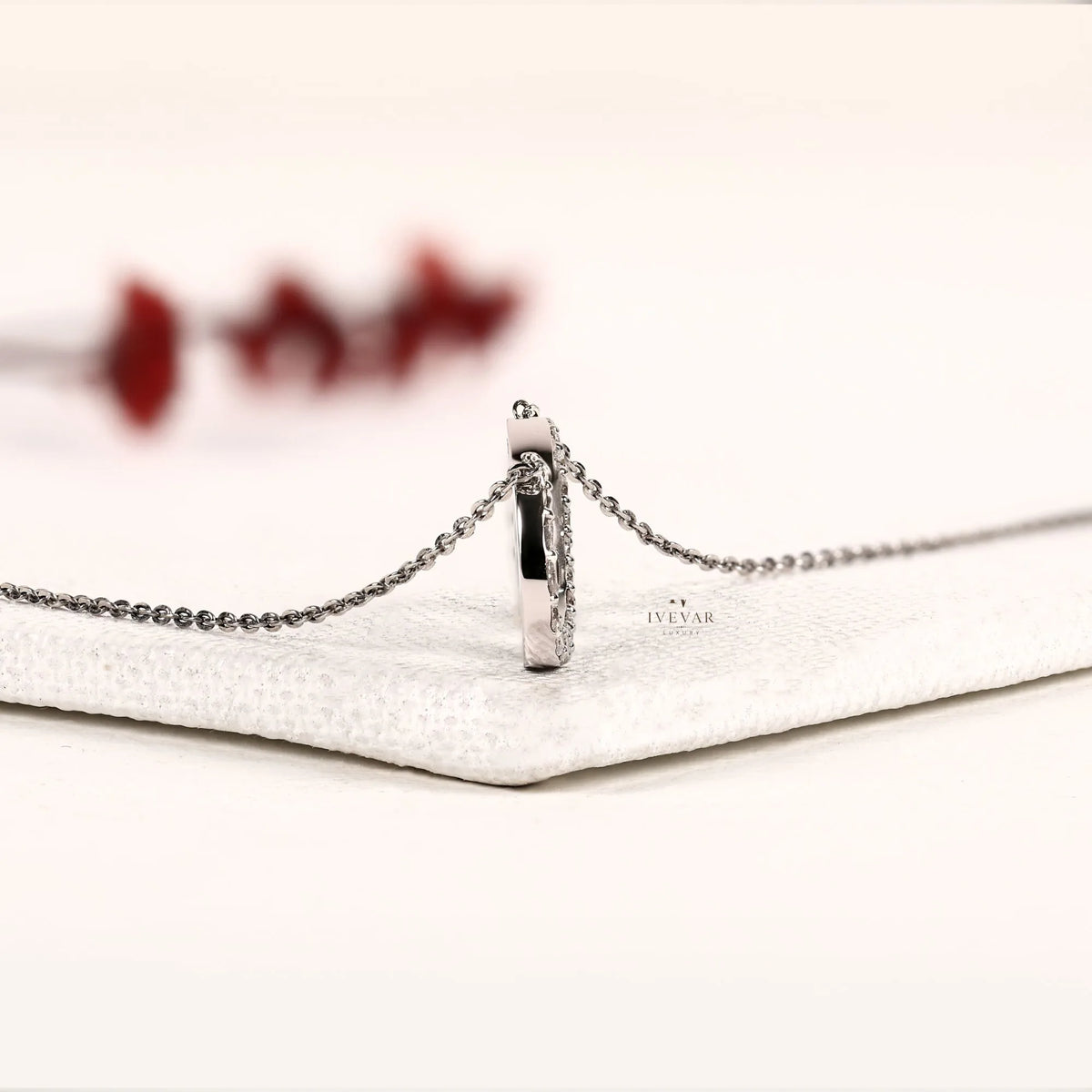 Infinity Style Round Lab Grown Diamond Pendant Necklace - View 4