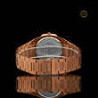 Men's Rose Gold Watch with Brown Dial and Diamond Bezel - View 4