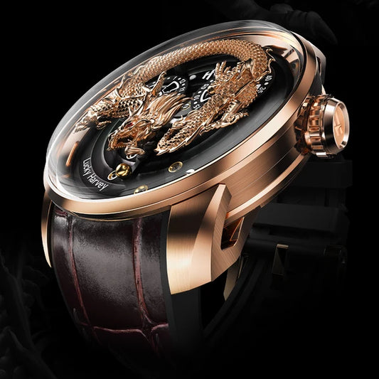 Craftsmanship Series Rose Gold Dragon Automatic Watch - view 2