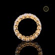Oval Cut Moissanite Diamond Full Eternity Wedding Band - View 4