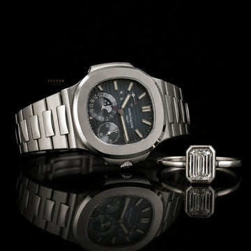 Timeless Duo Emerald Elegance Watch & Moissanite Diamond Ring Set