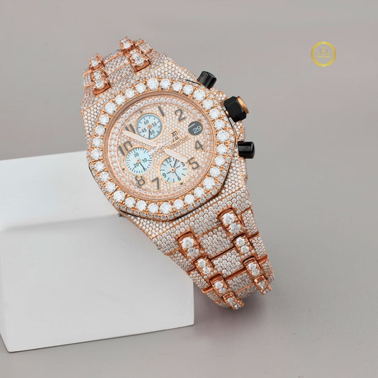 Luxury Moissanite Diamond Watch for Men  IVEVAR Full Iced Out Hip Hop Style